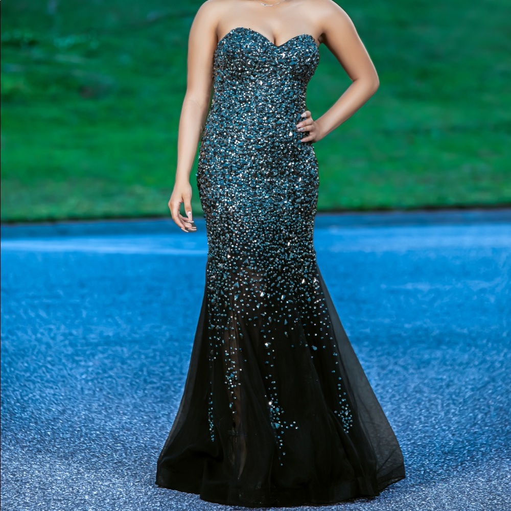 Black event dress